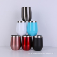 Double Wall  Wine cup Tumbler 304 Stainless Steel Lovely Egg Shape Beer Mug Cup Tumbler
